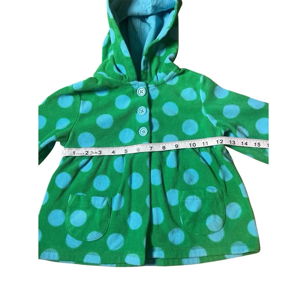 Carter's Toddler Girls Fleece Long Sleeve Hoodie With Polka dots Size 4T